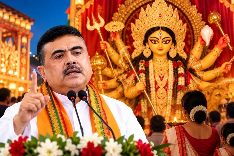 दुर्गा पूजा पर बड़ा ऐलान: पूजा समितियों को ₹1 लाख की मदद, बिजली और फायर लाइसेंस मुफ्त; महालया से पहले उद्घाटन नहीं
