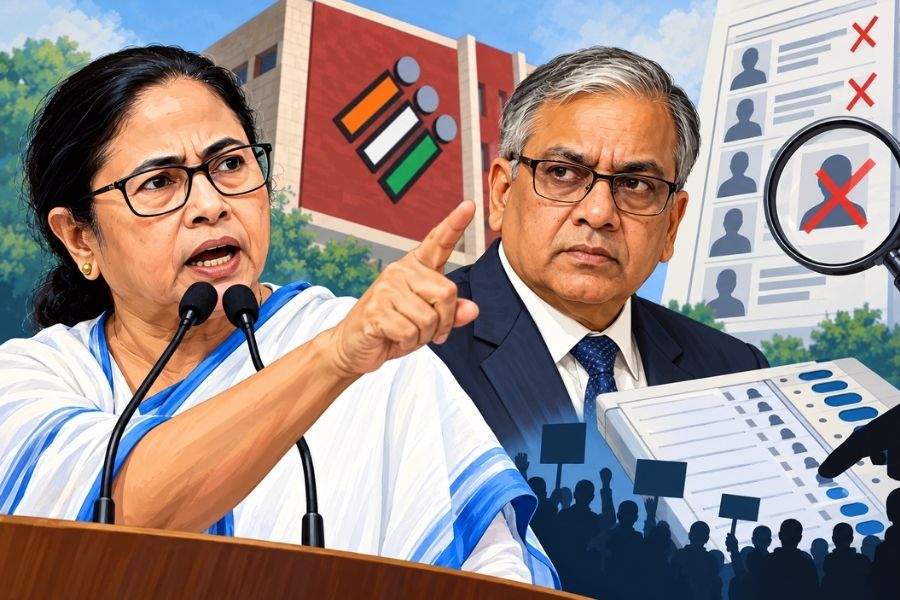 SIR और वोटर लिस्ट को लेकर ममता का हमला, ज्ञानेश कुमार की गिरफ्तारी और फिर से चुनाव की मांग